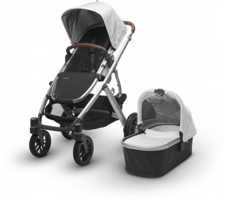 Uppababy Vista V2 Çift Yönlü Katlanabilir 360 Derece Dönen Tam Yatar Travel Sistem Bebek Arabası Beyaz