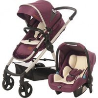 Baby2Go 8050 Viper LX Çift Yönlü Katlanabilir 360 Derece Dönen Tam Yatar Travel Sistem Bebek Arabası Bordo