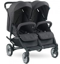 Babyhope BH-3077 City Twin Katlanabilir Tek Elle Kapanan 360 Derece Dönen Tam Yatar Puset Bebek Arabası Siyah