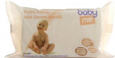 Baby Me Pudra Kokulu Zeytinyağlı Antibakteriyel 56 Yaprak Islak Mendil