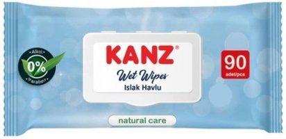 Kanz Natural Care Antibakteriyel 90 Yaprak Islak Mendil