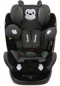 Yoyko Monkey Emniyet Kemeri-Isofix-Latch 360 Derece Dönen Yatabilen Yükseklik Ayarlı Sürüş Yönü Oto Koltuğu Siyah