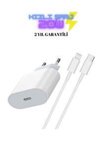 Barbanti iPhone Lightning Kablolu 20 W Hızlı Şarj Muadil Şarj Aleti Beyaz