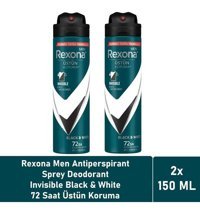 Rexona Black White Sprey Erkek Deodorant 2x150 ml