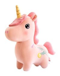 Jzcat Pembe Unicorn Çocuk 25 cm Peluş Oyuncak