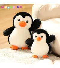 Alibee Bebek Pengine Folyo Bebeği İle Kawaii Oyuncaklar Siyah Beyaz 50 cm Peluş Oyuncak