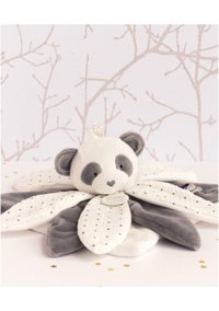 Doudou Hediye Kutulu Gri Panda Uyku Arkadaşı 26 cm Peluş Oyuncak