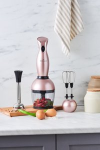 Karaca Pro-Midi 1 lt Plastik Hazneli Buz Kırıcılı Çift Bıçaklı Blender Seti Rose Gold