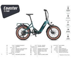 Look Coaster 250 W 100 Km 20 Jant 7 Vites Katlanır Şehir / Tur Elektrikli Bisiklet Yeşil