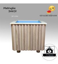 Kedigram Yalıtımlı Matruşka 30 lt Ahşap Saksı