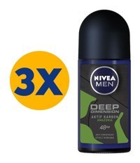 Nivea Amazonia Roll-On Erkek Deodorant 3x50 ml