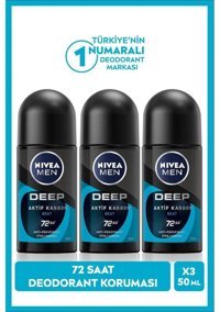 Nivea Deep Roll-On Erkek Deodorant 3x50 ml