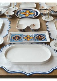 Rossev Toscana 55 Parça 6 Kişilik Stoneware Yuvarlak Yemek Takımı