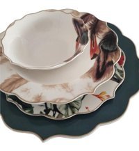 Pink & More TR-3011 24 Parça 6 Kişilik Bone China Porselen Yuvarlak Yemek Takımı