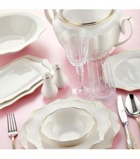 Royal London Rl01-109 60 Parça 12 Kişilik Bone China Porselen Yuvarlak Yemek Takımı