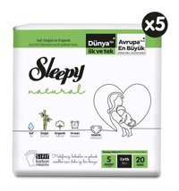 Sleepy Natural 5 Numara Bantlı Bebek Bezi 100'lü