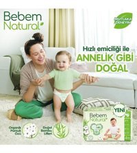 Bebem Natural 2 Numara Bantlı Bebek Bezi 84'lü