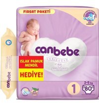 Canbebe 1 Numara Bantlı Bebek Bezi 240'lı