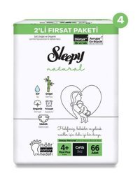 Sleepy Natural 4+ Numara Bantlı Bebek Bezi 264'lü