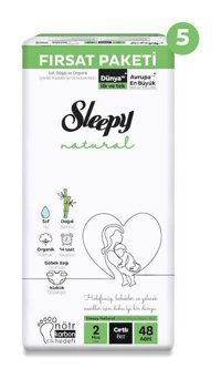 Sleepy Natural 2 Numara Bantlı Bebek Bezi 240'lı