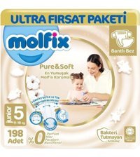 Molfix 5 Numara Bantlı Bebek Bezi 3x66'lı