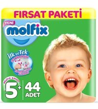 Molfix 5 Numara Bantlı Bebek Bezi 44'lü