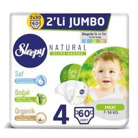 Sleepy Natural 4 Numara Bantlı Bebek Bezi 4x60'lı