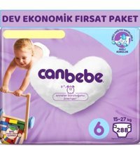 Canbebe 6 Numara Bantlı Bebek Bezi 288'li