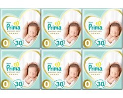 Prima Premium Care 0 Numara Bantlı Bebek Bezi 6x30'lu