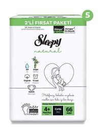 Sleepy Natural 4+ Numara Bantlı Bebek Bezi 330'lu