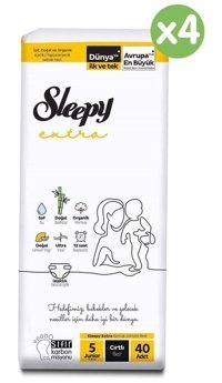 Sleepy Extra 5 Numara Bantlı Bebek Bezi 160'lı