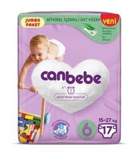 Canbebe 6 Numara Cırtlı Bebek Bezi 17 Adet