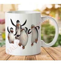 Art Hediye Penguin-Png-Hdjpeg İki Tarafı Baskılı Kupa Bardak