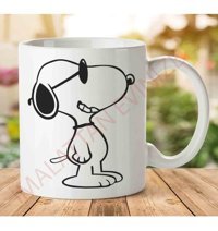 Art Hediye A2404 Funny Snoopy İki Tarafı Baskılı Kupa Bardak