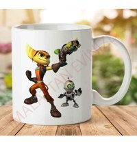 Art Hediye A2536 Ratchet Clank İki Tarafı Baskılı Kupa Bardak