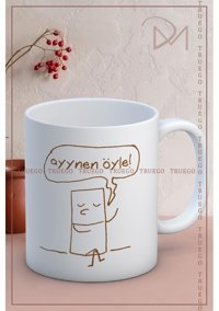 Truego Baskılı Kupa Bardak Seramik Mug - Aynen Öyle