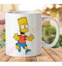 Art Hediye 1-2300 Bart Simpson İki Tarafı Baskılı Kupa Bardak