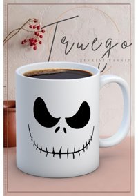 Truego Baskılı Kupa Bardak Seramik Mug -Halloween