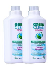 Green Clean Parfümsüz Boyasız Sıvı Deterjan 2x1 lt