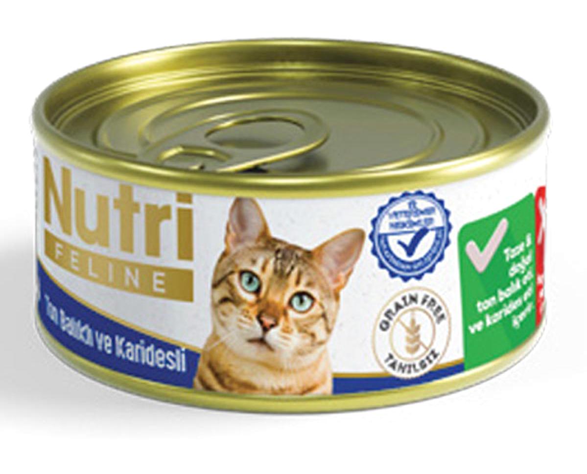 Nutri Yetişkin Karides-Ton Balığı Yaş Kedi Maması 64x85 gr