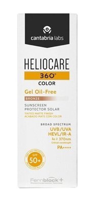 Heliocare 360 Gel Oil Free Bronze 50 Faktör Tüm Ciltler İçin Nemlendirici Suya Dayanıklı Yüz Güneş Kremi 50 ml