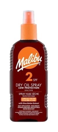 Malibu Güneş Koruyucu Dry Oil 20 Faktör Tüm Ciltler İçin Nemlendirici Suya Dayanıklı Yüz ve Vücut Güneş Kremi 200 ml