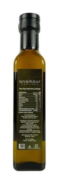 Anamour Soğuk Sıkım Cam Zeytinyağı 250 ml