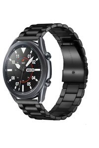 Nezih Case Samsung Galaxy Watch 4/5/5 Pro Çelik 46 mm Yetişkin Akıllı Saat Kordonu Siyah