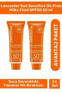 Lancaster Sun Sensitive Renksiz 50 Faktör Hassas Ciltler İçin Yağsız Suya Dayanıklı Güneş Kremi 2x50 ml