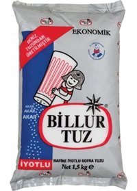 Billur Rafine İyotlu Toz Deniz Tuz Paket 10x1,5 kg