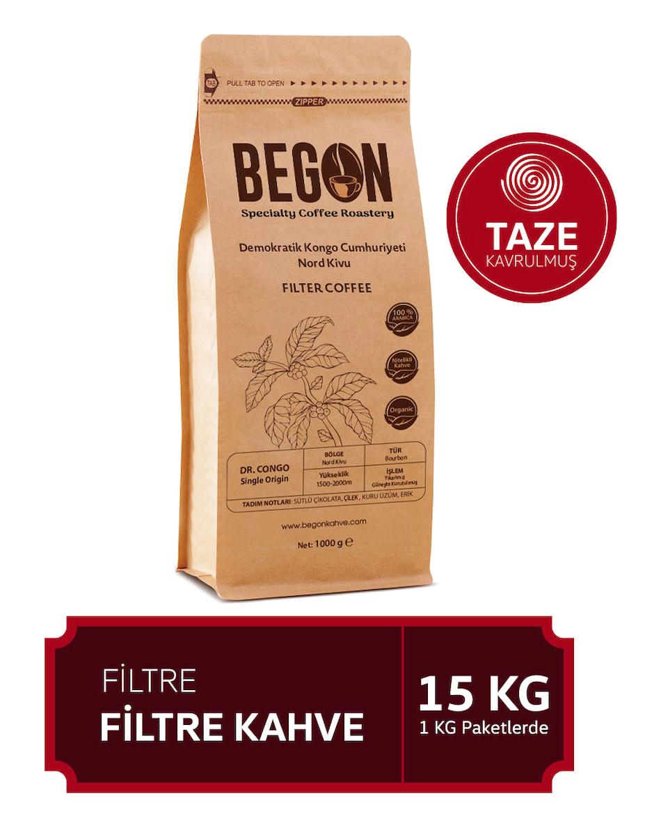 Begon Demokratik Kongo Cumhuriyeti Arabica Çekirdek Filtre Kahve 15 kg