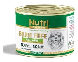 Nutri Canin Grain Free Kuzu Yaş Köpek Maması 200 gr Tekli