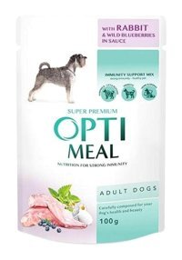 Optimeal Super Premium Tavşan Parça Etli Yaş Köpek Maması 100 gr Tekli