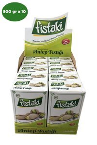 Fistaki Kabuklu Kavrulmuş Yöresi Tane Antep Fıstığı 10 x 500 gr